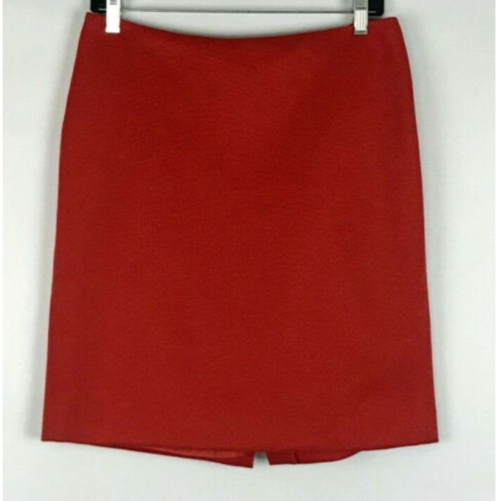 AK ANNE KLEIN Woman's Lined Red Skirt Sz 6P - Picture 5 of 7